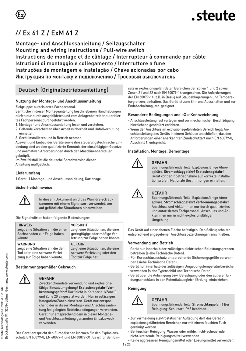 steute Ex 61 Z Programming manual
