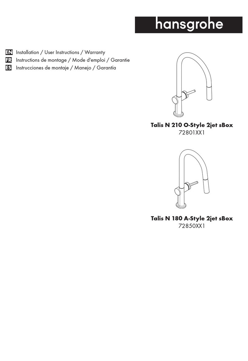 Hans Grohe Talis N 210 O-Style 2jet sBox 72801 Series manual