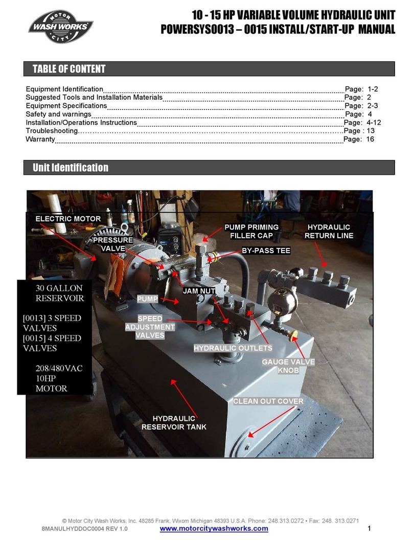 Motor City Wash Works POWERSYS0013 manual