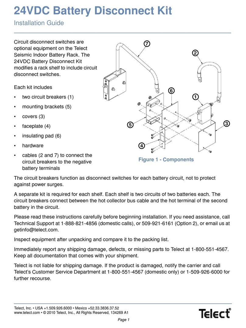 Telect 24VDC Battery Disconnect Kit installation guide