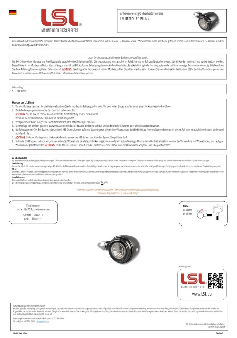 LSL RETRO Mounting and safety instructions