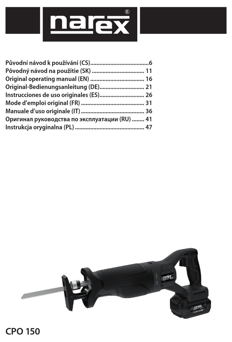Narex CPO 150 Installation instructions