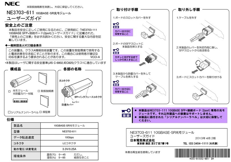 NEC NE3703-611 user guide