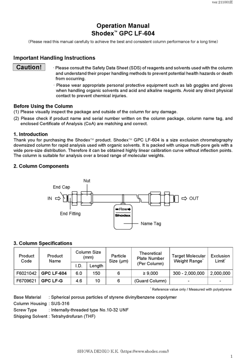 Shodex GPC LF-604 Operation manual