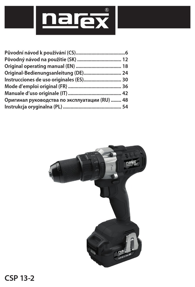 Narex CSP 13-2 Installation instructions