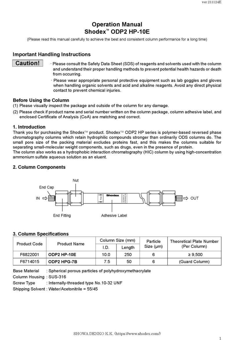 Shodex ODP2 HP-10E Operation manual