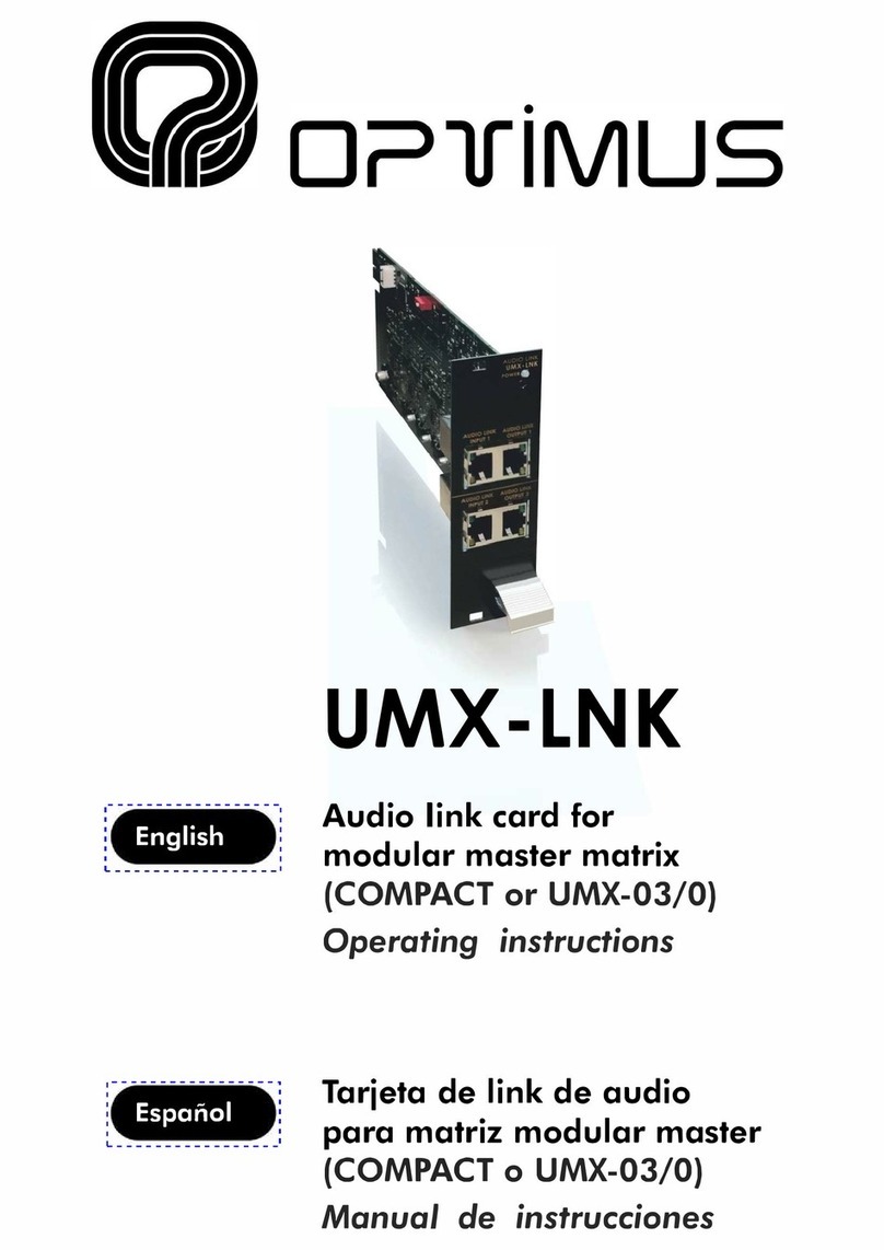 Optimus UMX-LNK operating instructions