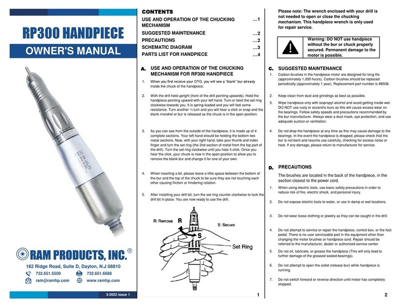 RAM PRODUCTS RP300 owner's manual