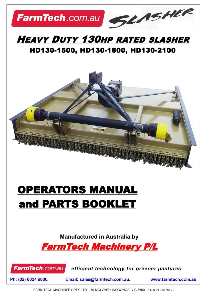 FARMTECH SLASHER HD130-1500 User manual