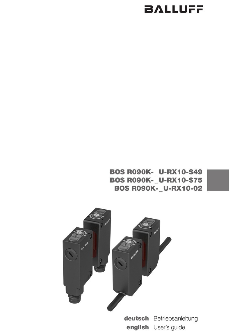 Balluff BOS R090K-U-RX10-S49 Series User manual Balluff BOS R090K-U-RX10-S49 Series User manual