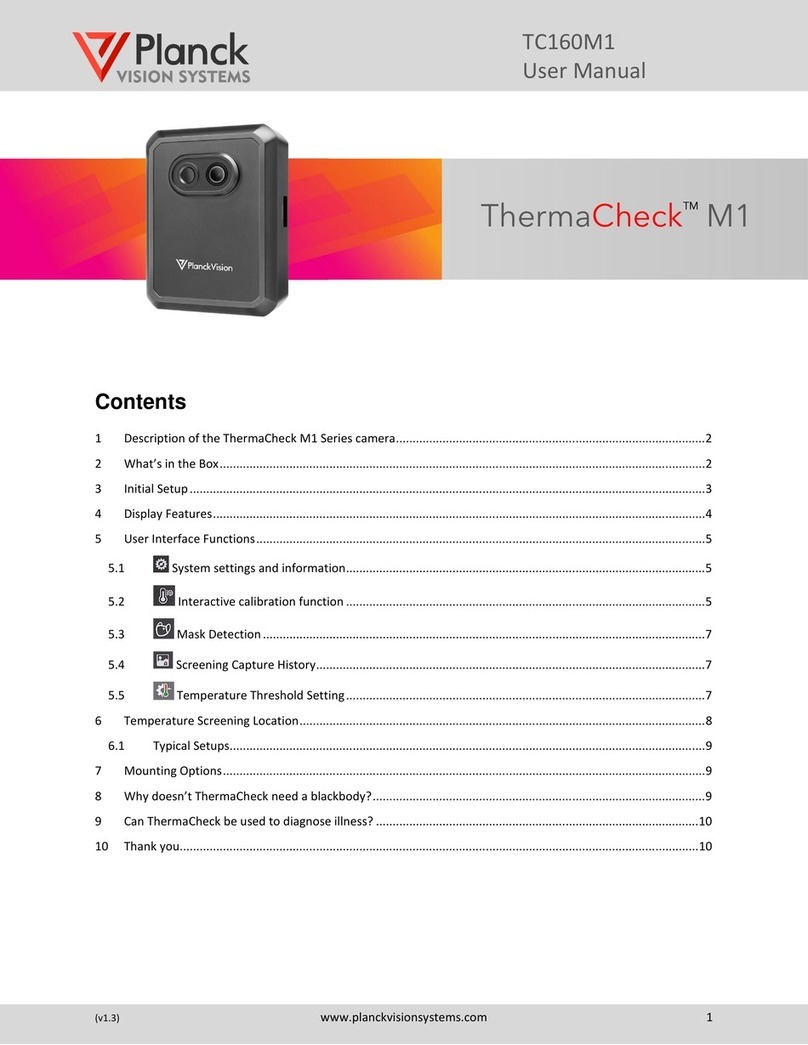 Planck VISION SYSTEMS ThermaCheck M1 user manual Planck VISION SYSTEMS ThermaCheck M1 user manual