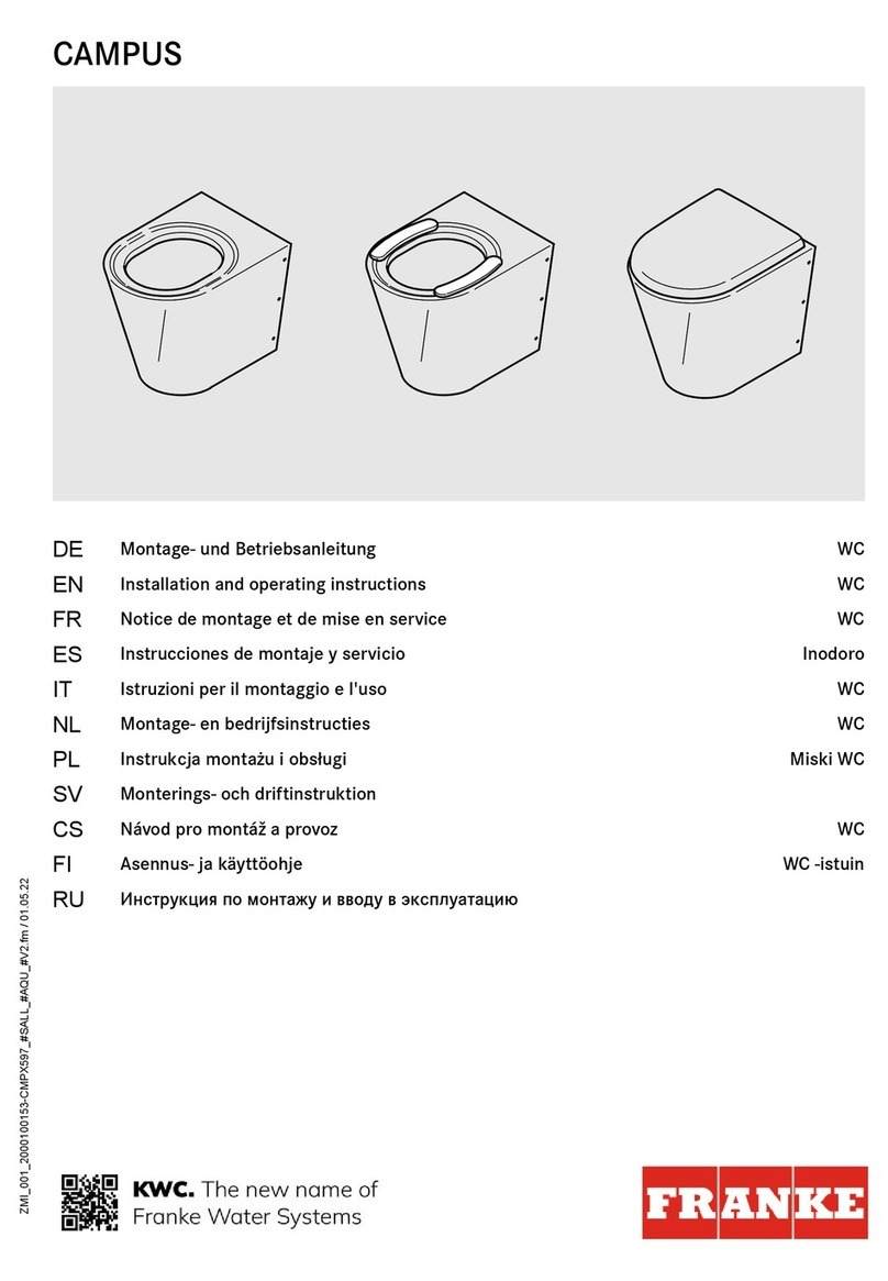 Franke CAMPUS CMPX597 Installation and operating instructions