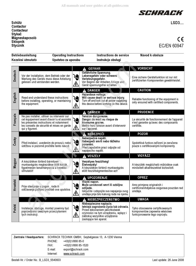Schrack LSD3 Series User manual