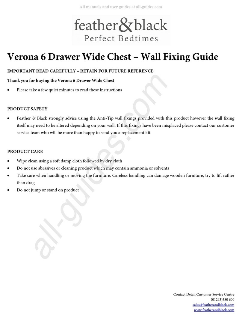 feather&black Verona 6 Drawer Wide Chest User manual feather&black Verona 6 Drawer Wide Chest User manual