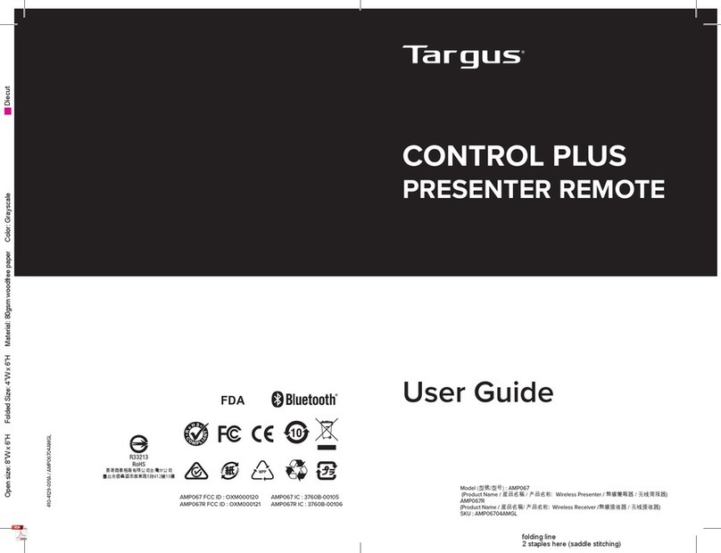 Targus CONTROL PLUS User manual Targus CONTROL PLUS User manual