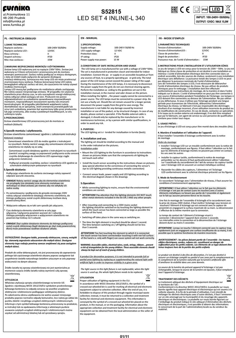 Furnika S52815 instructions