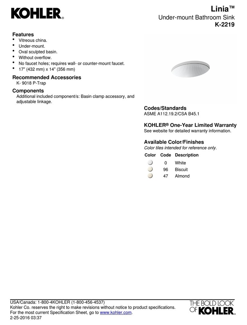 Kohler K-2219 User manual