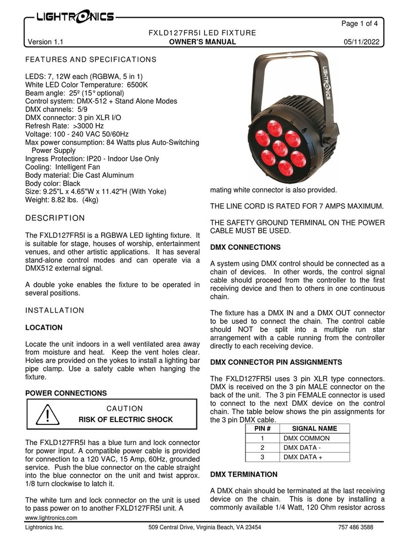Lightronics FXLD127FR5I User manual