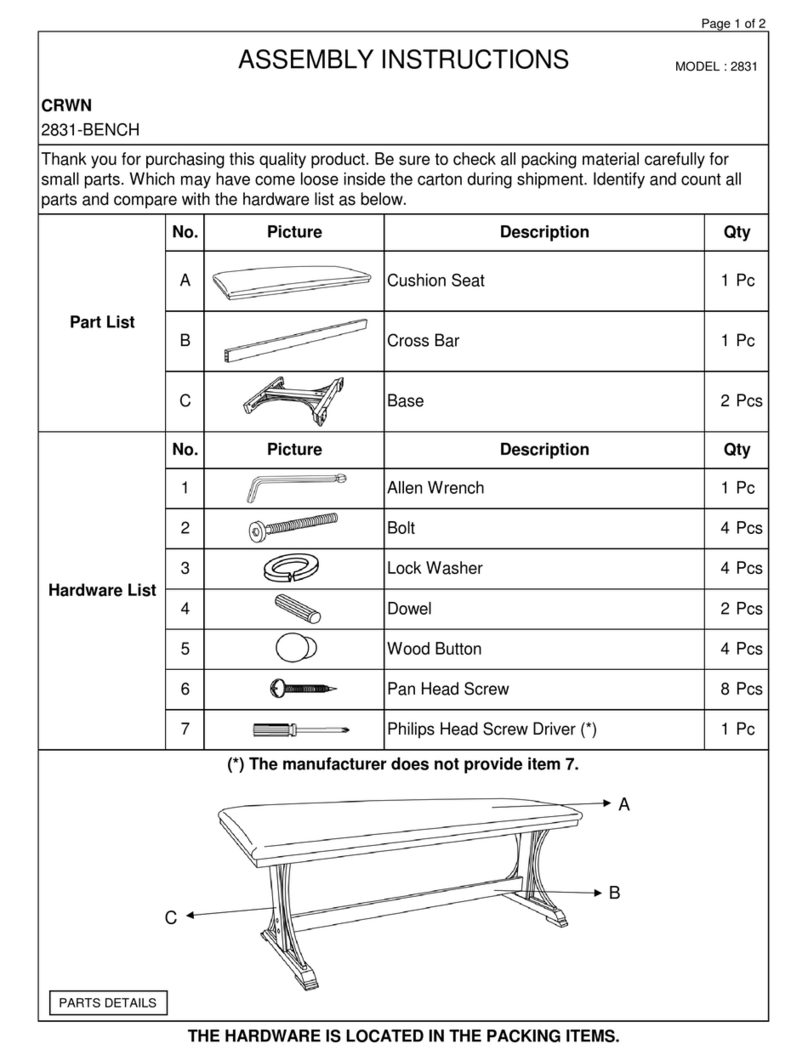 Living Spaces 2831 User manual Living Spaces 2831 User manual