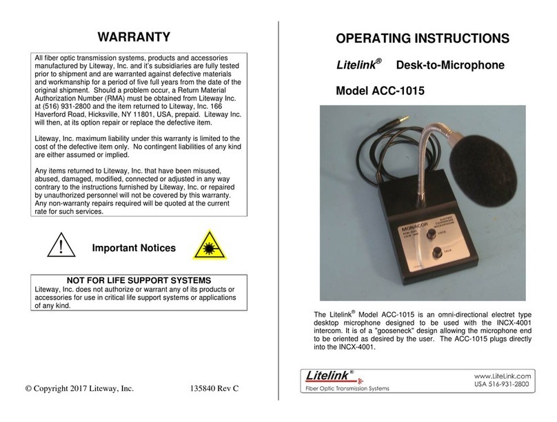 Litelink ACC-1015 User manual