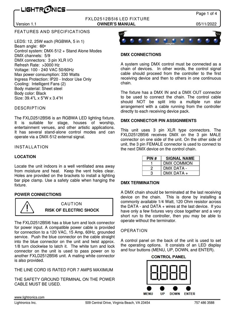 Lightronics FXLD2512B5I6 User manual