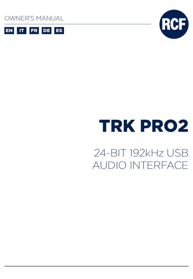 RCF TRK PRO2 owner's manual