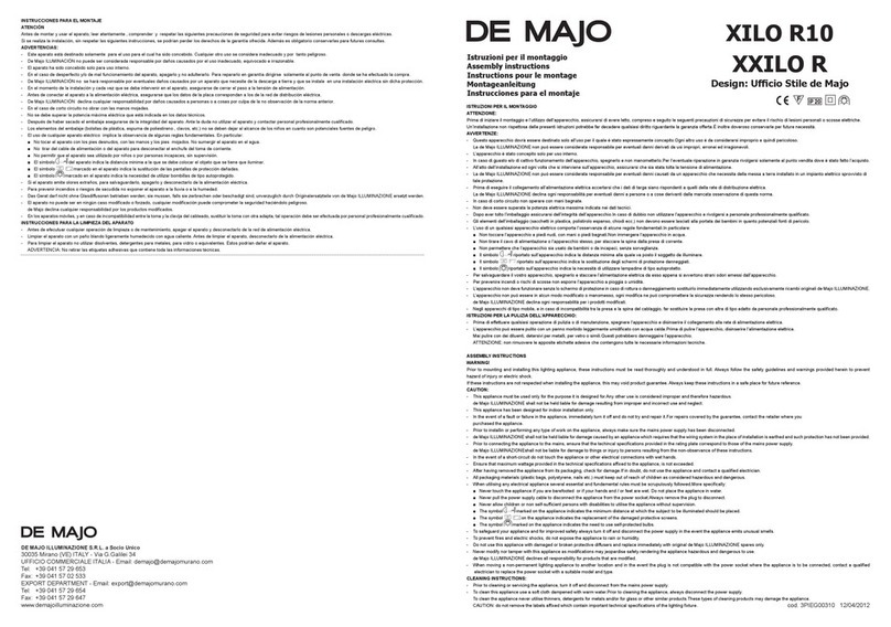 DE MAJO XILO R10 Assembly instructions