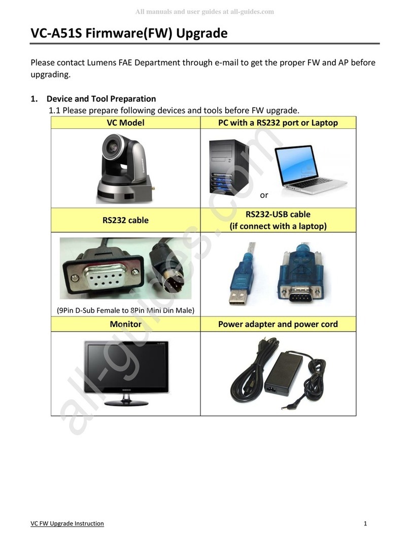 Lumens VC-A51S Quick start guide
