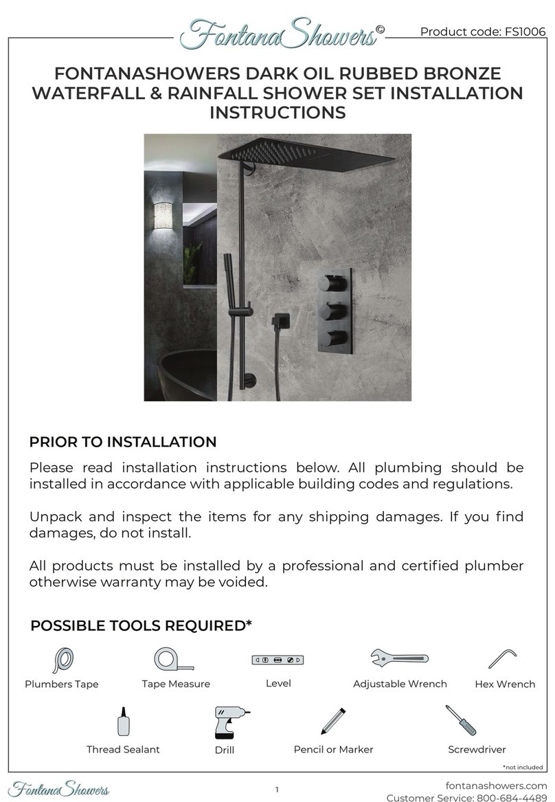 Fontana Showers FS1006 installation instructions