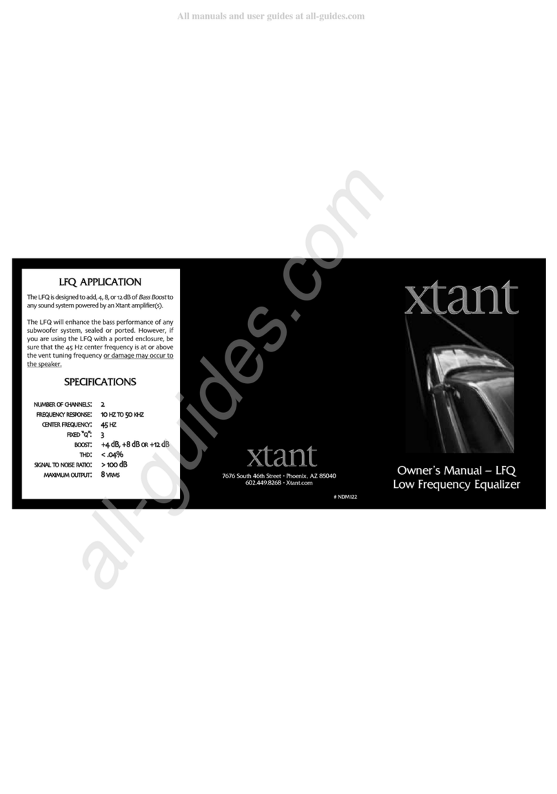 Xtant LFQ owner's manual