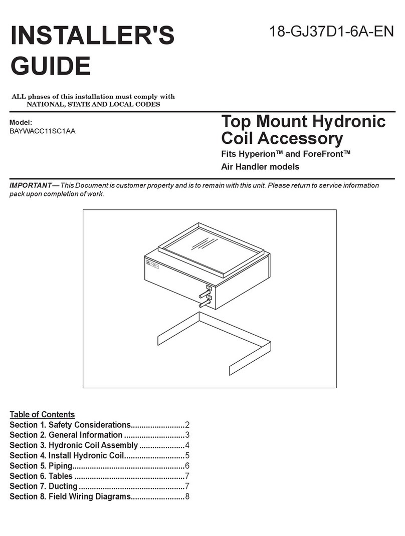 Trane BAYWACC11SC1AA Installer's guide