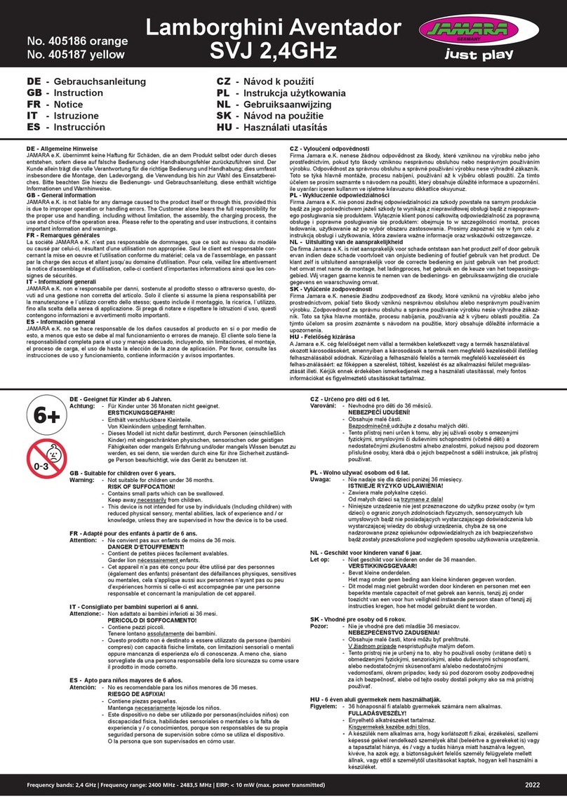 Jamara Lamborghini Aventador SVJ instructions