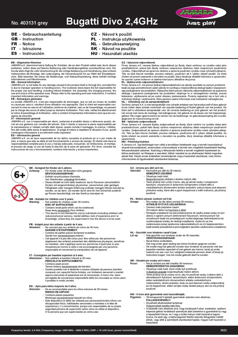 Jamara Bugatti Divo instructions