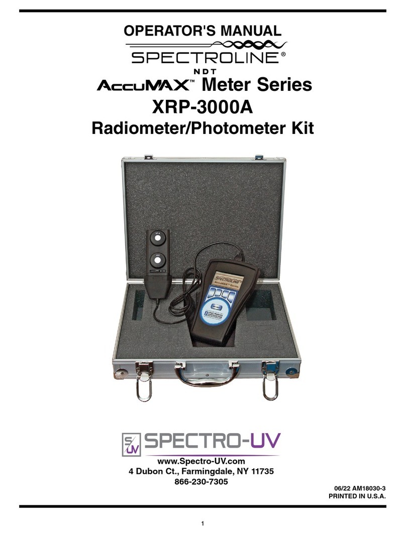 Spectro-UV Spectroline AccuMAX Series Operator's manual