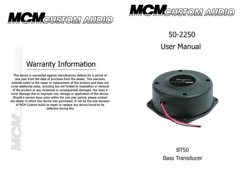 MCM Custom Audio BT50 user manual