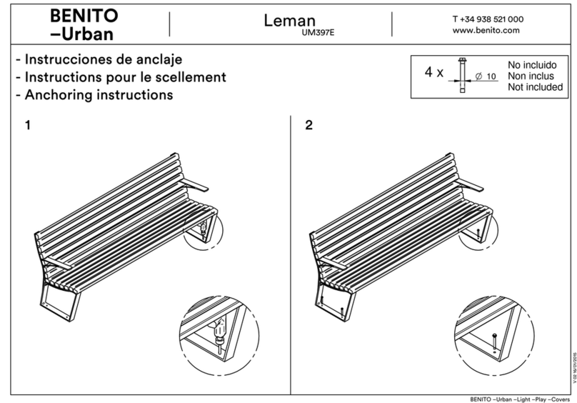 BENITO Urban Leman UM397E Anchoring instructions