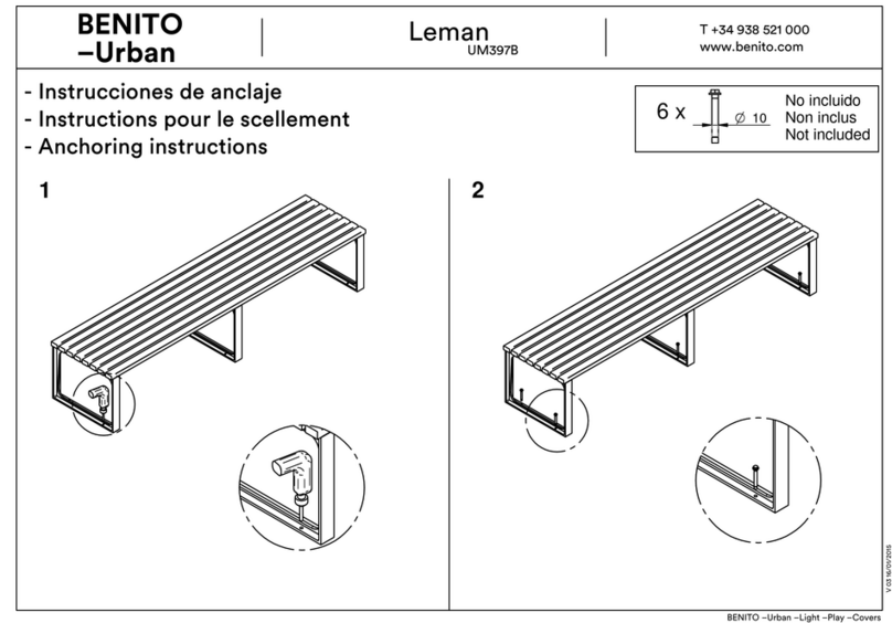 BENITO Urban Leman UM397B Anchoring instructions BENITO Urban Leman UM397B Anchoring instructions