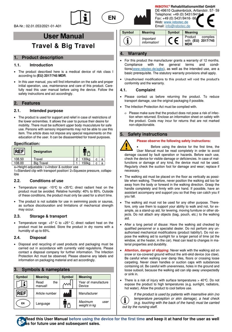 Rebotec Travel User manual