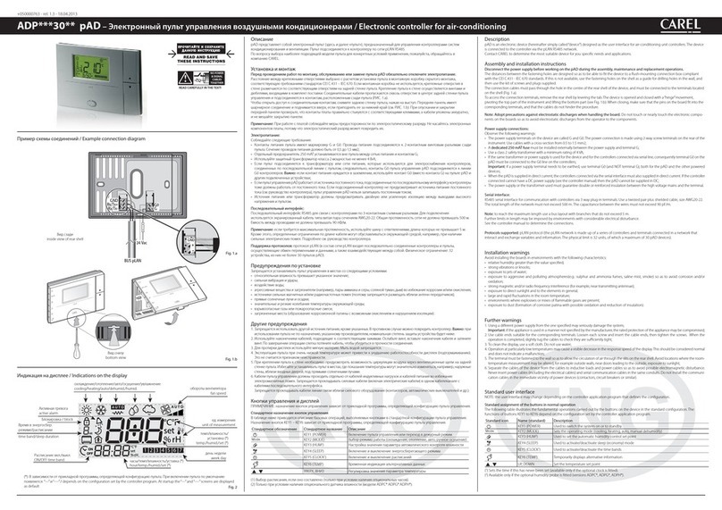 Carel pAD ADP 30 Series instruction manual