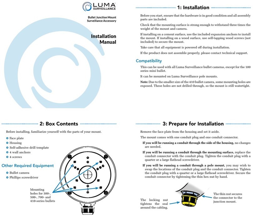 Luma Surveillance LUM-MNT-JNT-BUL-WH installation manual