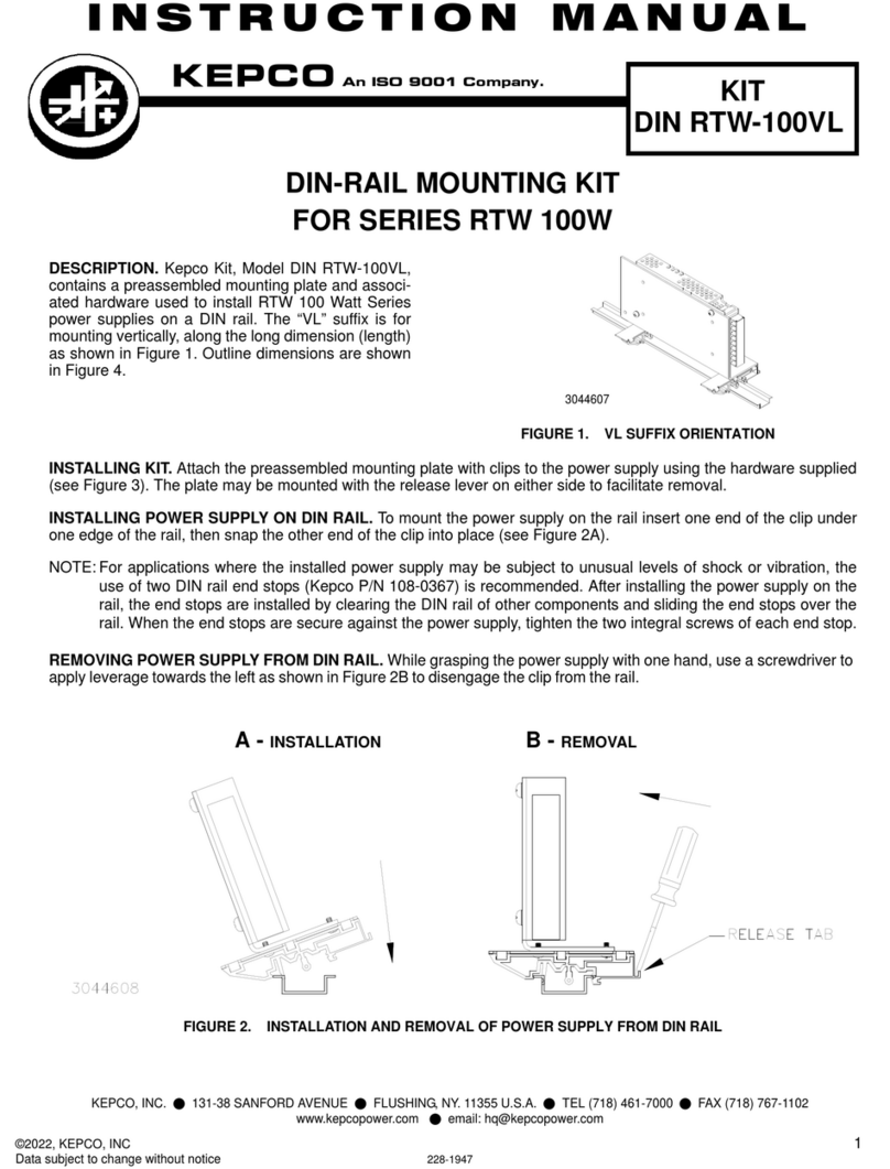 KEPCO RTW 100W Series User manual