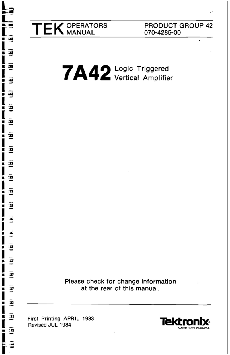 Tektronix 7A42 User manual Tektronix 7A42 User manual
