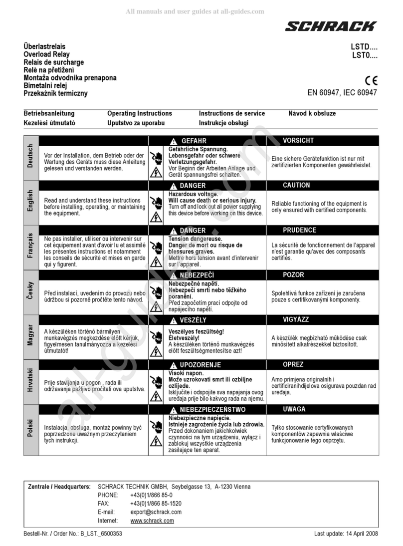 Schrack LSTD Series User manual