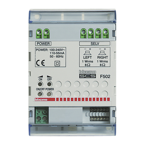 Bticino F502 instruction sheet