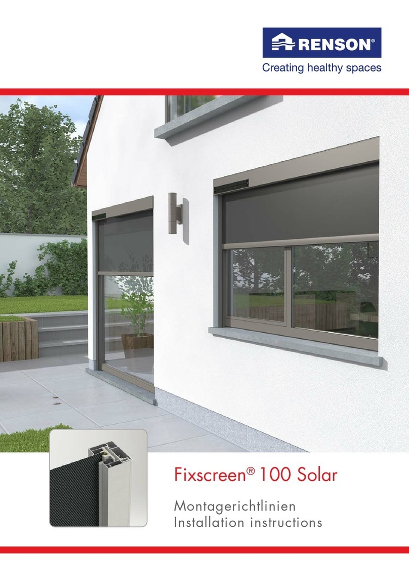 Renson Fixscreen 100 Solar installation instructions