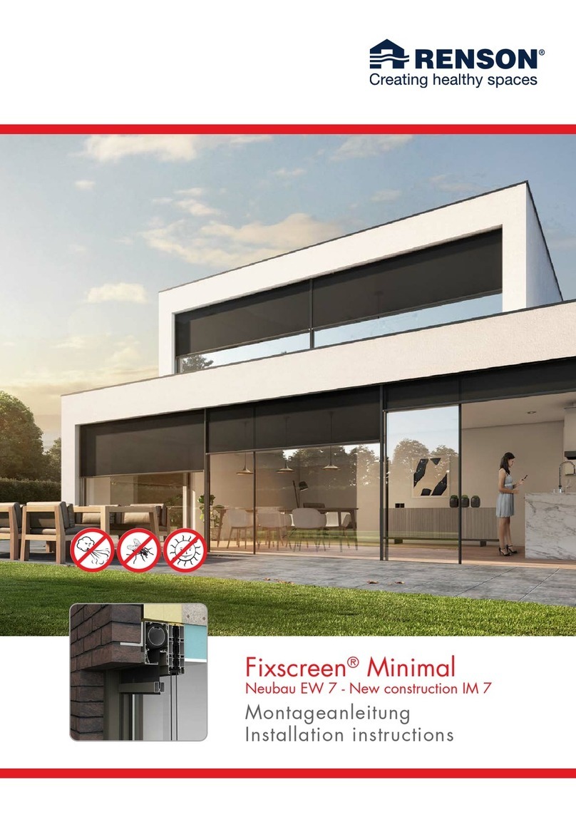 Renson Fixscreen Minimal Neubau EW 7 User manual