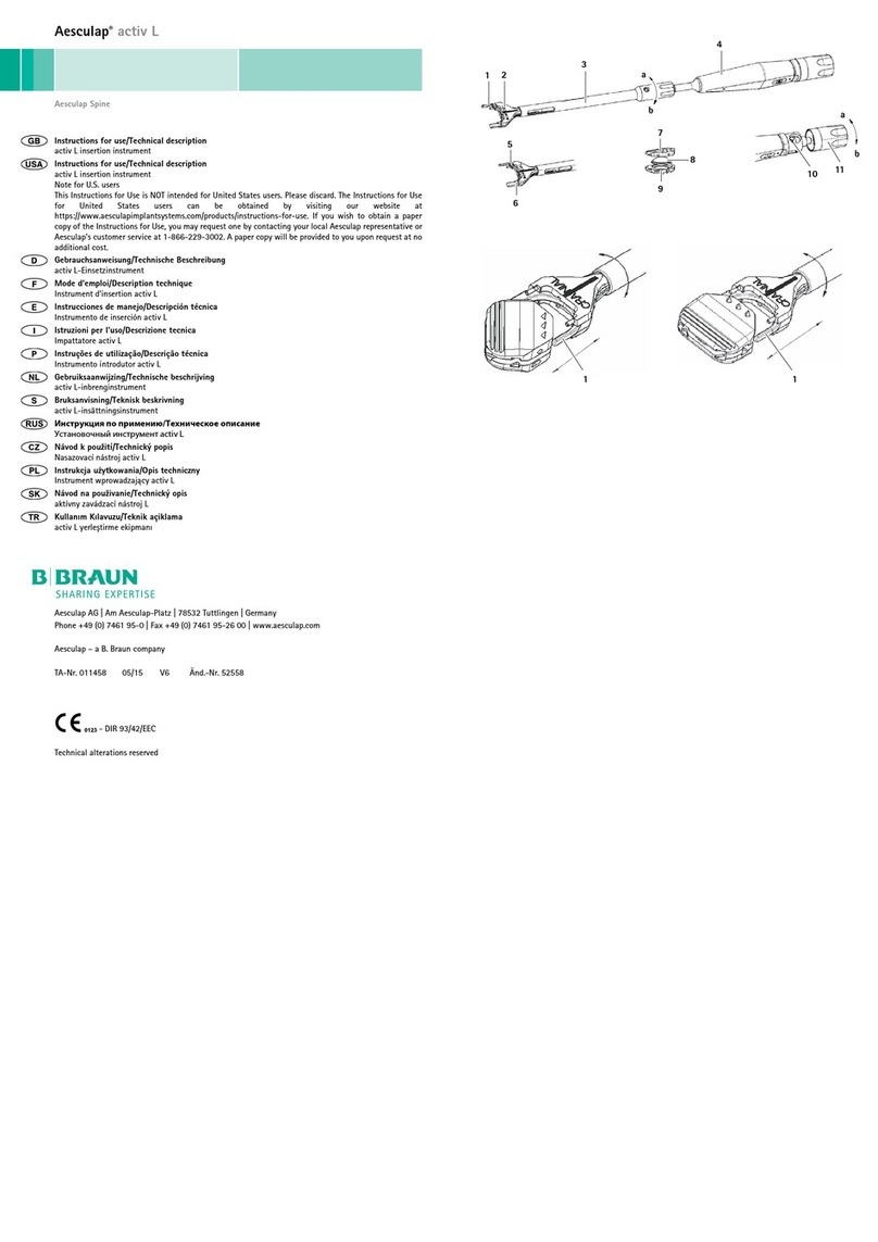 B. Braun Aesculap activ L 011458 Manual