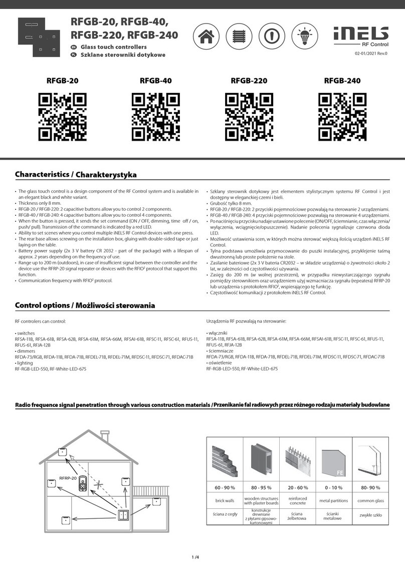 Elko iNELS RFGB-20 User manual