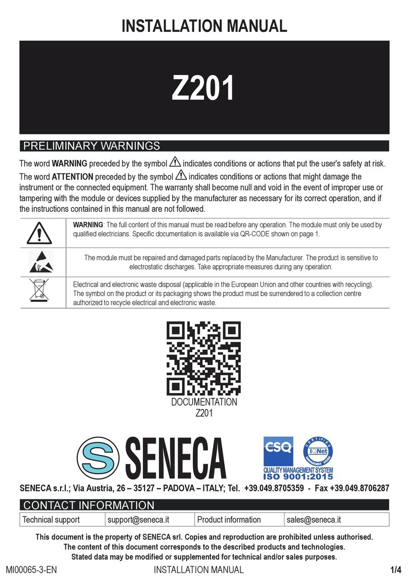 Seneca Z201 installation manual