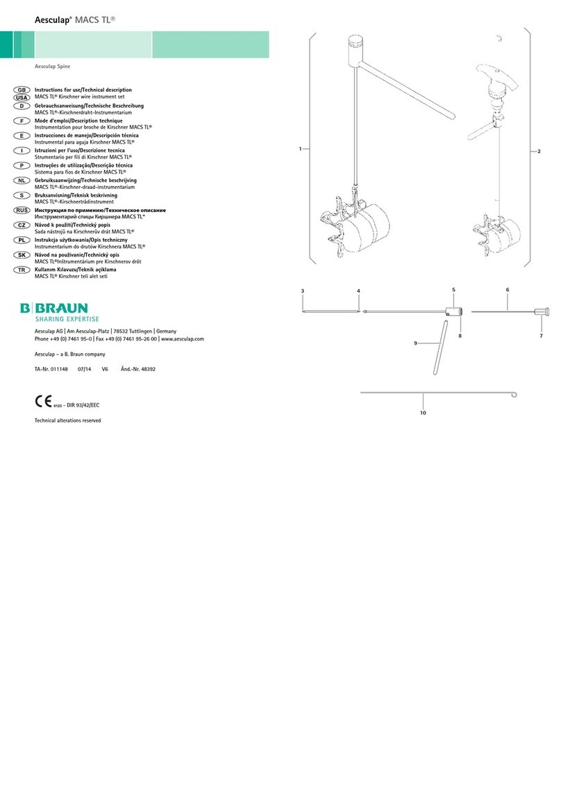 B. Braun Aesculap MACS T 011148 Instructions for use/Technical description B. Braun Aesculap MACS T 011148 Instructions for use/Technical description